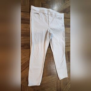 Gap True Skinny Super High Rise Sz 35R  Stretch Ski Powder Grey Cotton Mens